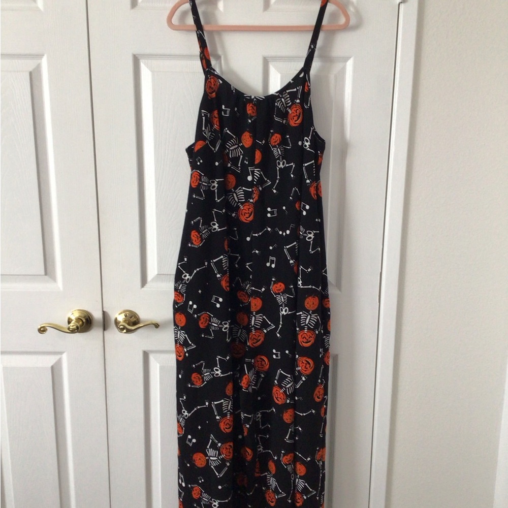 BloomChic Black and Orange Jumpsuit